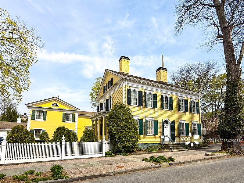金斯顿历史区的金斯顿历史画廊和弗雷德·J·约翰斯顿美国古董博物馆的朋友们图片素材
