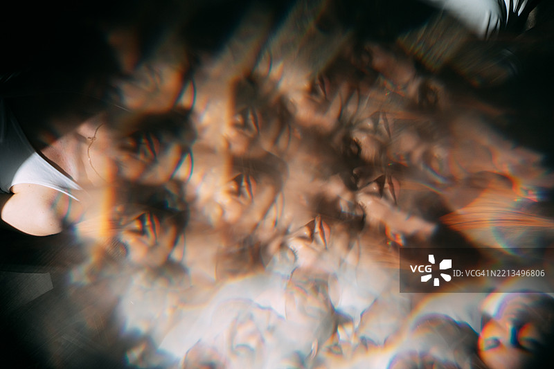 女到头晕和眩晕图片素材