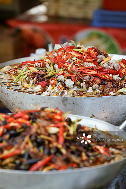 香辣柠檬草炒海螺图片素材