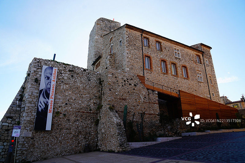 格里马尔迪城堡，毕加索博物馆，法国昂蒂布老城图片素材