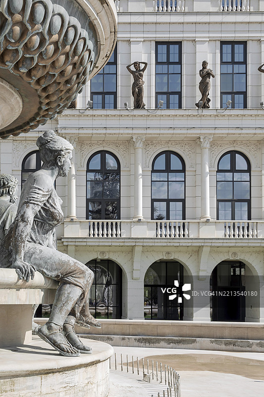 马其顿国王腓力二世喷泉，亚历山大大帝之父，细节，斯科普里，北马其顿，巴尔干半岛图片素材