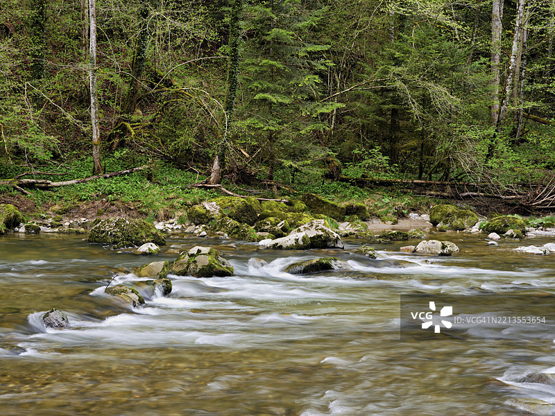 瑞士，欧洲，楚格州，门青根，西尔河，西尔斯普伦格图片素材
