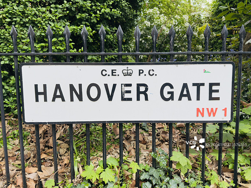 汉诺威门街道标志，NW1图片素材