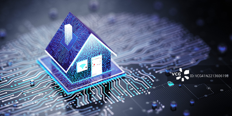 智能家居。网络安全概念图片素材