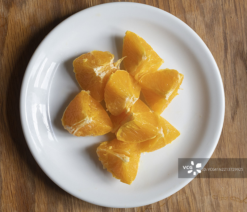 剥皮切好的橙子图片素材