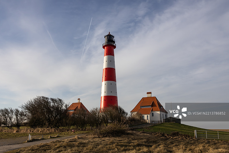 旅行目的地：韦斯特赫费尔灯塔（德国，石勒苏益格-荷尔斯泰因）图片素材
