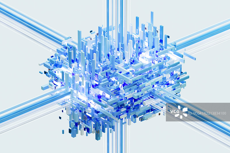 金融科技概念、复杂数据结构和数字金融网络图片素材