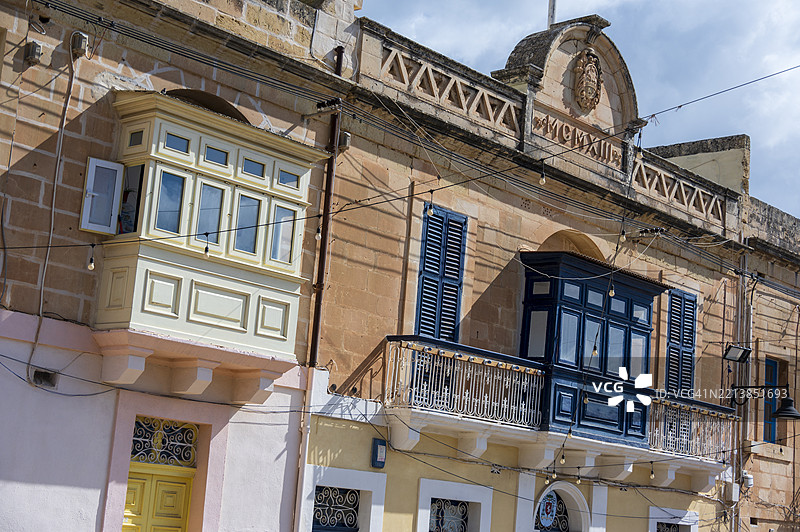 马尔萨什洛克港口建筑 瓦莱塔 马耳他图片素材