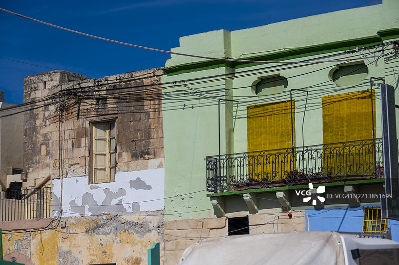 马尔萨什洛克港口建筑 瓦莱塔 马耳他图片素材