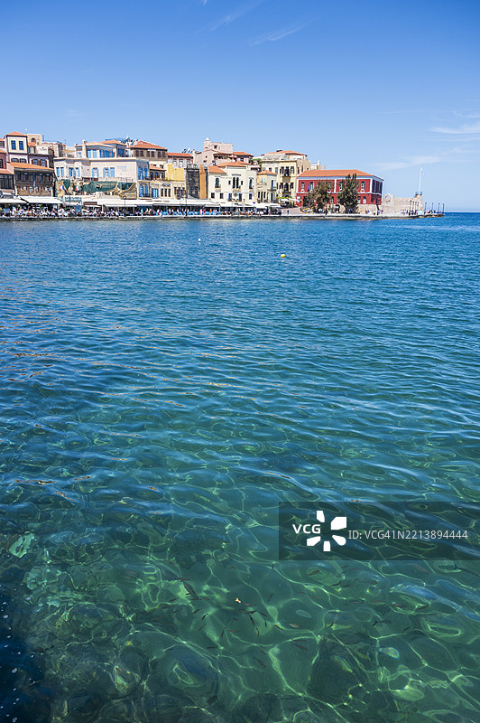 哈尼亚海滨港口图片素材