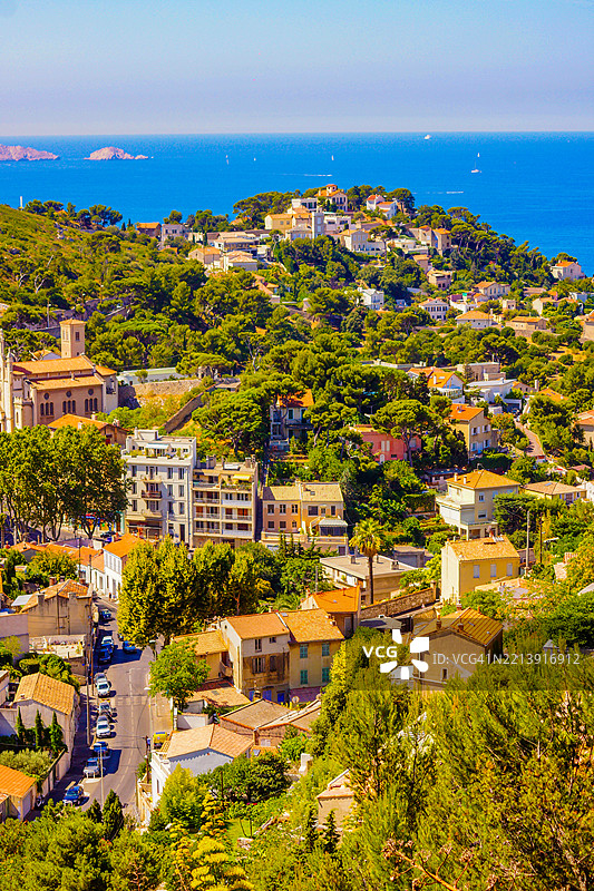 马赛的绿色住宅区图片素材