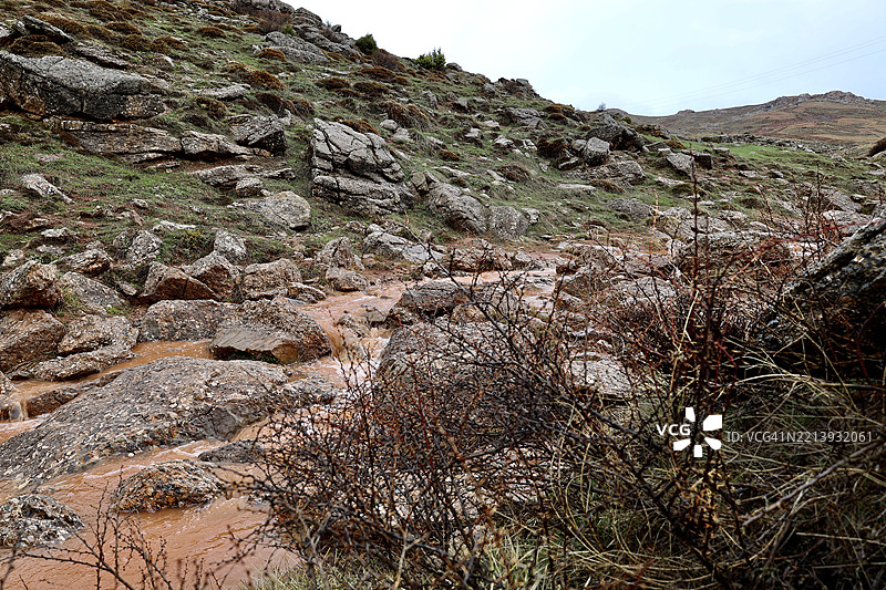 岩石山脉的美丽景色图片素材