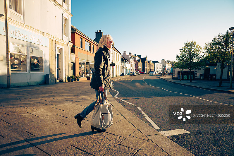 斯特诺威市中心，外赫布里底群岛，苏格兰图片素材