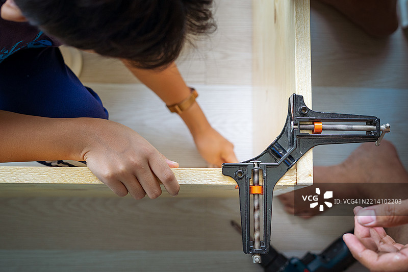 90度角夹具工具 木工、木匠、DIY项目图片素材