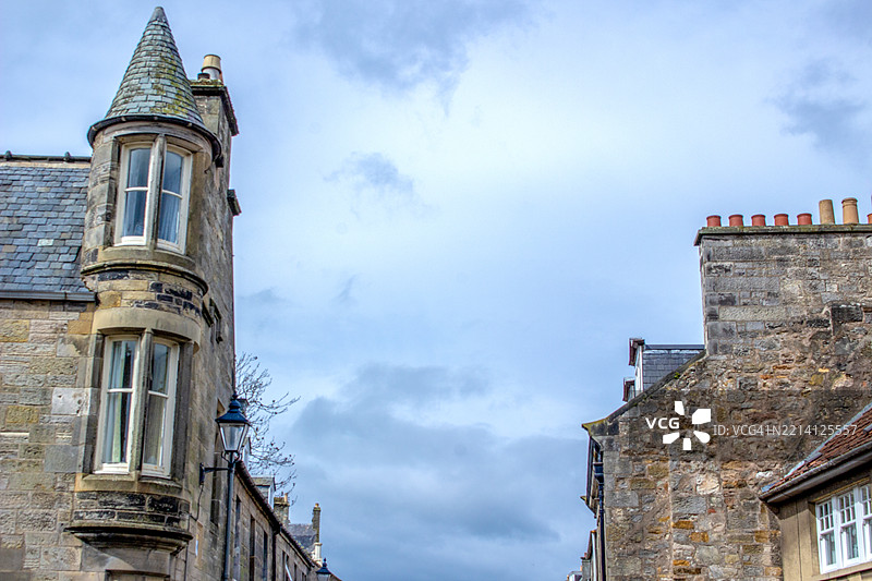 苏格兰圣安德鲁斯的历史石建筑图片素材