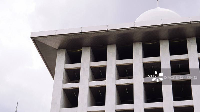 雅加达独立清真寺建筑元素的特写镜头图片素材