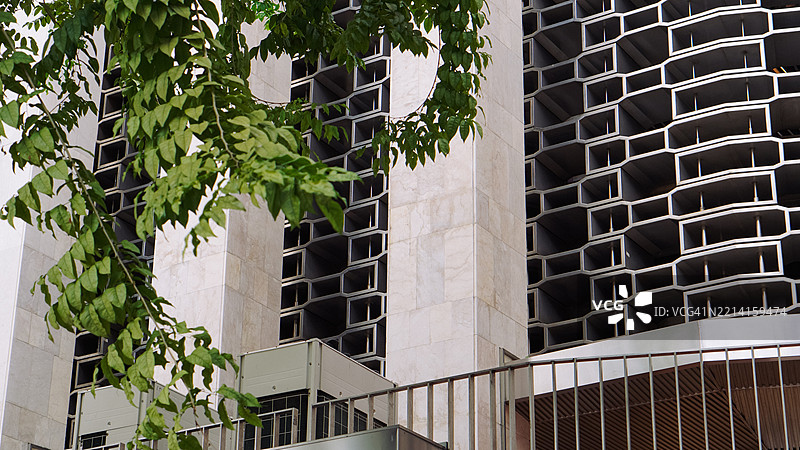 雅加达独立清真寺建筑元素的特写镜头图片素材