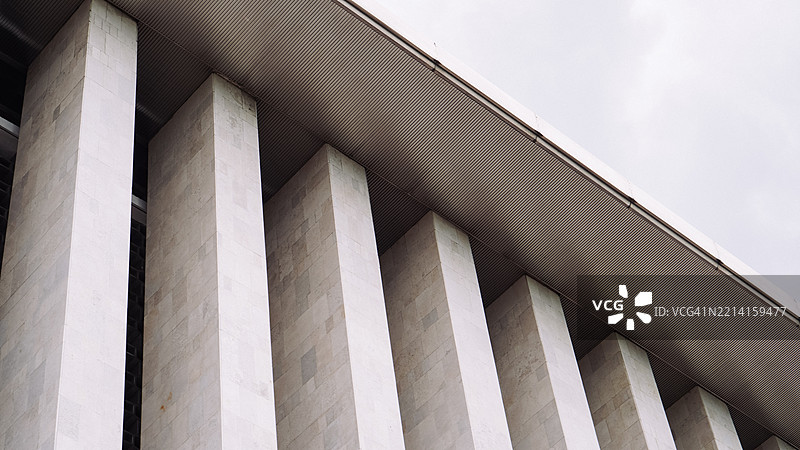 雅加达独立清真寺建筑元素的特写镜头图片素材