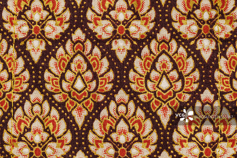 泰式图案面料。图片素材