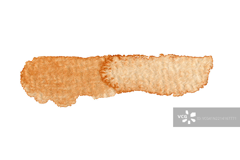 白色背景上的棕色极简水彩笔触图片素材