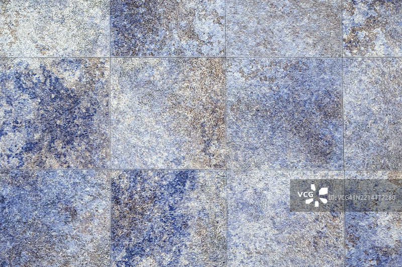 一块粗糙纹理的蓝色石砖地板图片素材