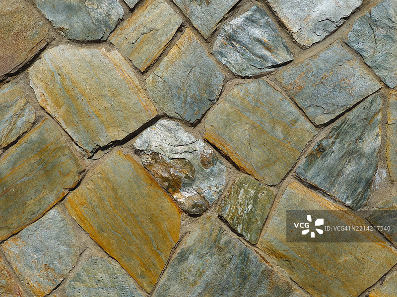 切割石板墙。图片素材