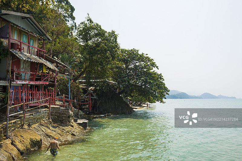 白沙滩，象岛，象岛，穆象岛国家公园，特叻，泰国，亚洲图片素材