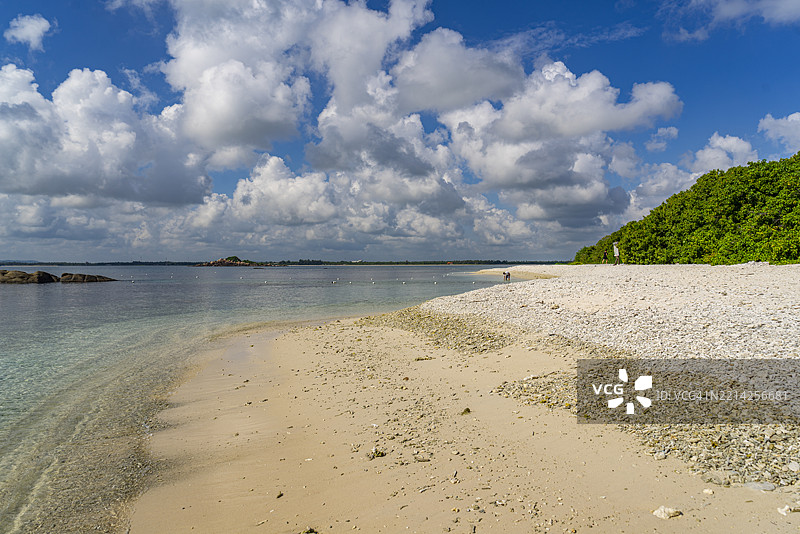 斯里兰卡，鸽子岛国家公园的海滩图片素材