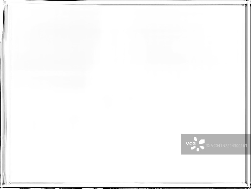 白色背景上有灰色和黑色线条的框架。4:3格式。黑白色。法国巴黎。图片素材