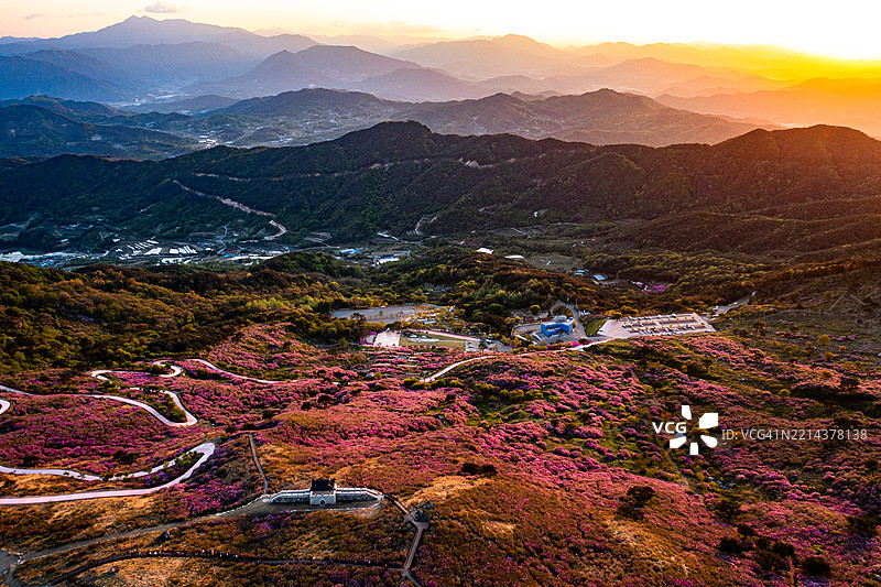 黄马山的日落图片素材