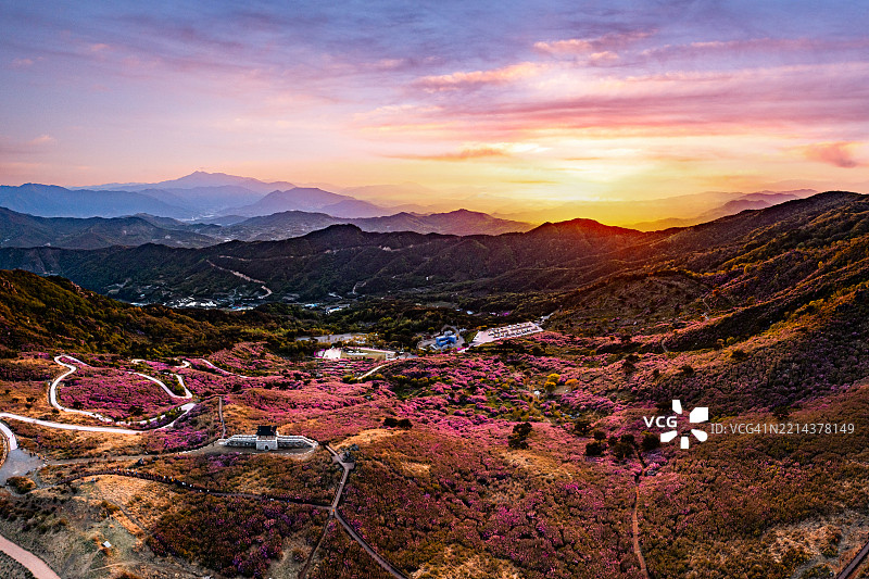 黄马山的日落图片素材
