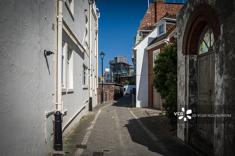 老朴茨茅斯的古老与现代建筑图片素材