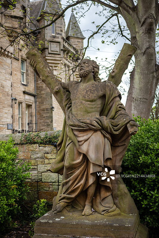 圣安德鲁雕像，圣安德鲁斯，苏格兰图片素材