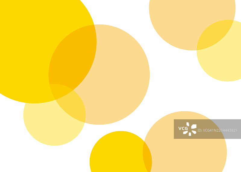 白色背景上圆形的黄色图案特写图片素材