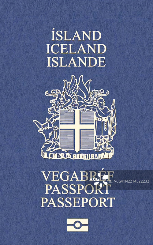 冰岛护照图片素材