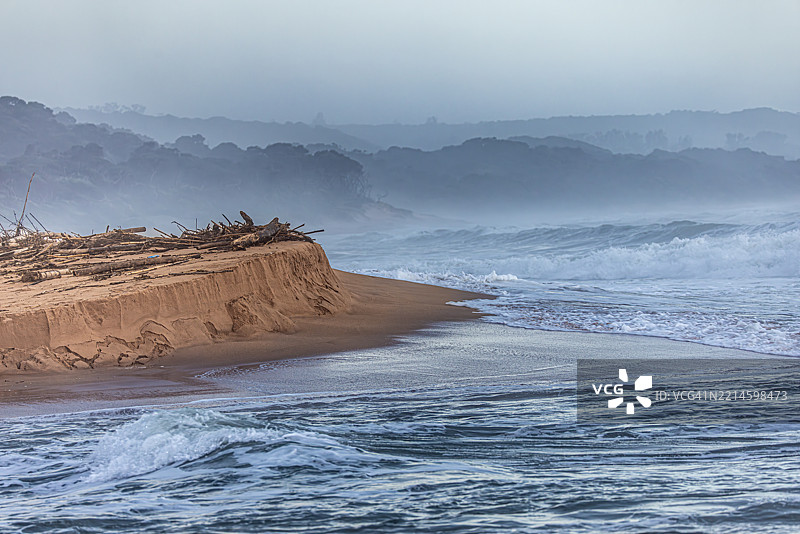 印度洋沿岸侵蚀：来自自然的警示图片素材