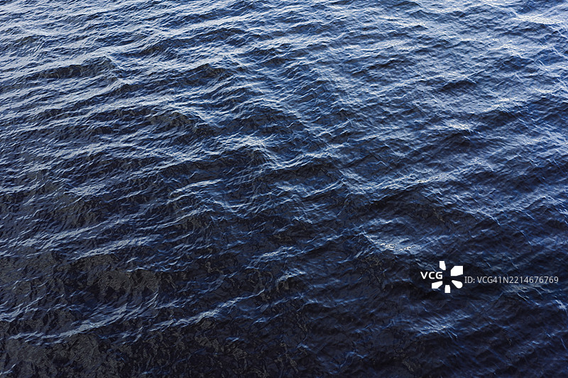 自然环境中波光粼粼的蓝色水面图片素材