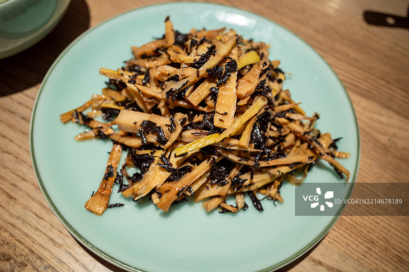 腌制芥菜与竹笋图片素材