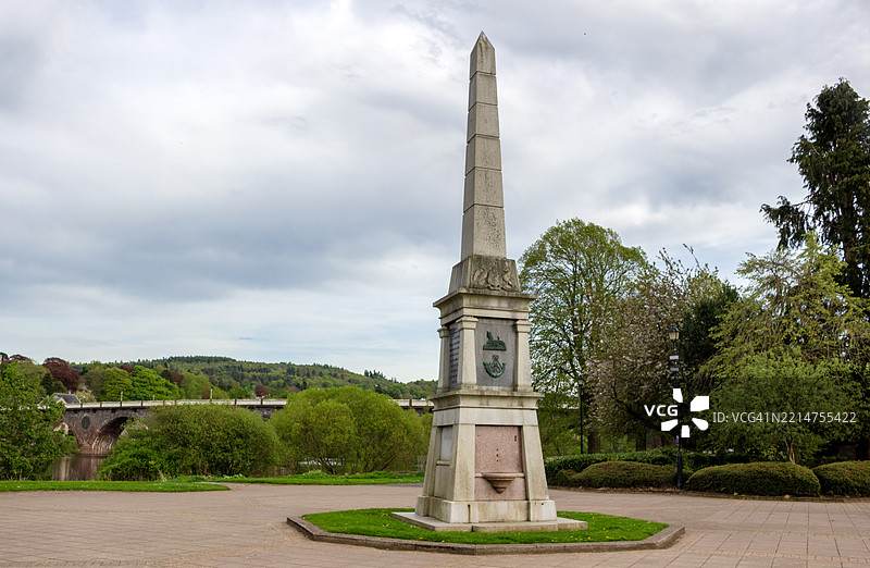 第90轻步兵纪念碑，北英奇，佩斯，苏格兰图片素材