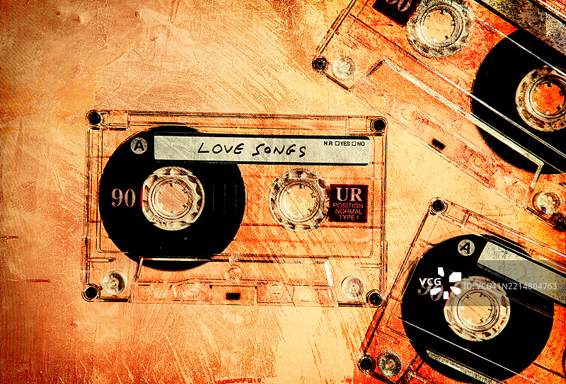 破旧的磁带图片素材