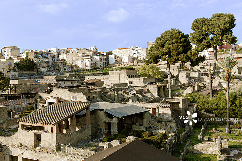 赫库兰尼姆考古遗址，位于意大利那不勒斯图片素材