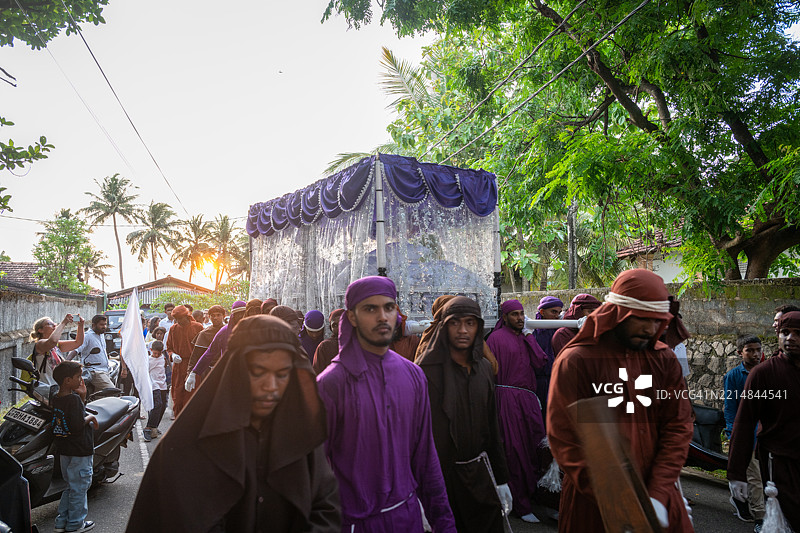 斯里兰卡的天主教宗教游行图片素材