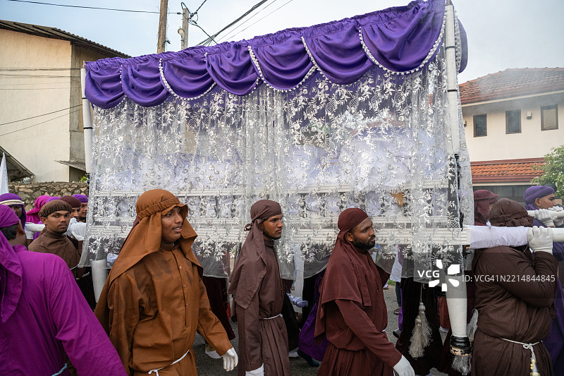 斯里兰卡的耶稣受难日宗教游行图片素材