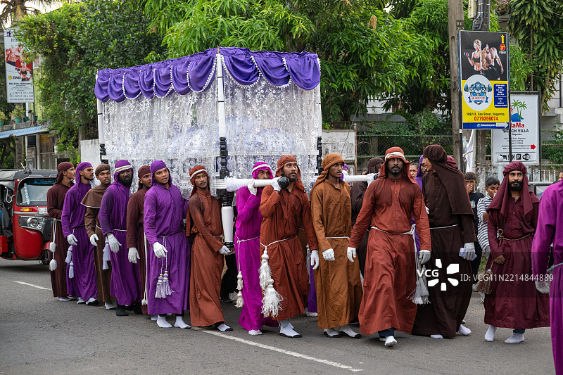 斯里兰卡基督徒庆祝复活节图片素材