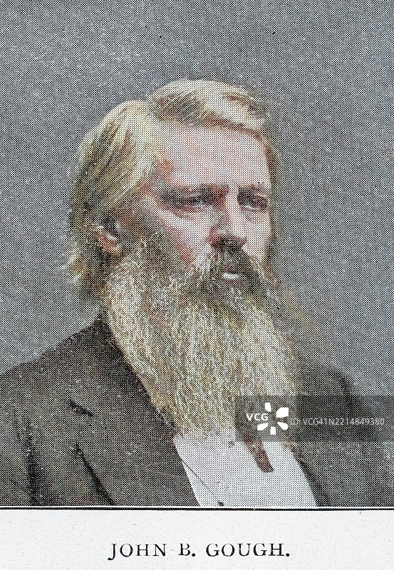 约翰·巴索洛缪·戈夫（1817年8月22日 - 1886年2月18日）的肖像，他是一位美国禁酒演说家。图片素材