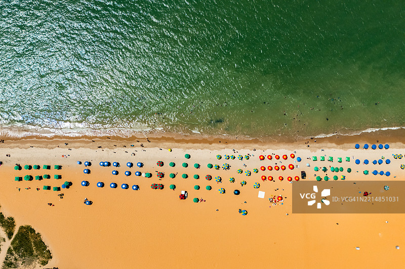 海滩的鸟瞰图图片素材