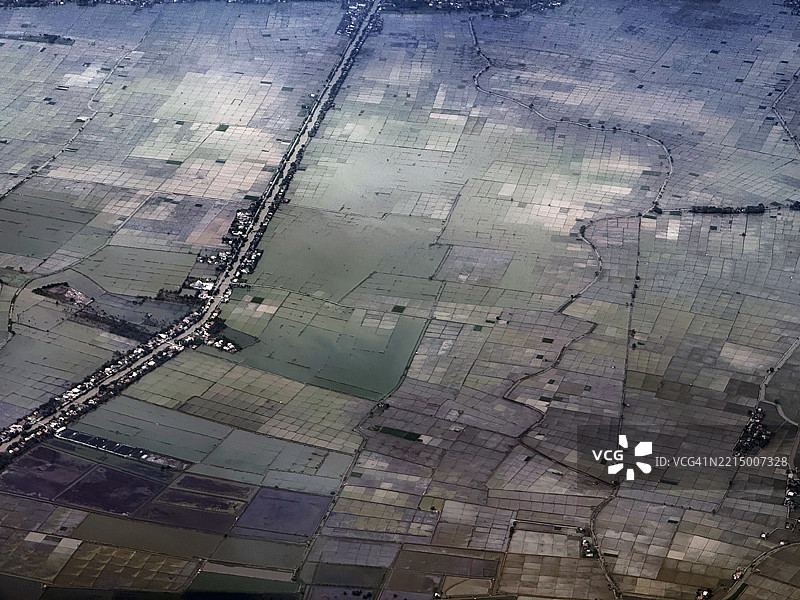 印度尼西亚爪哇岛的马赛克拼布沿海平原图片素材