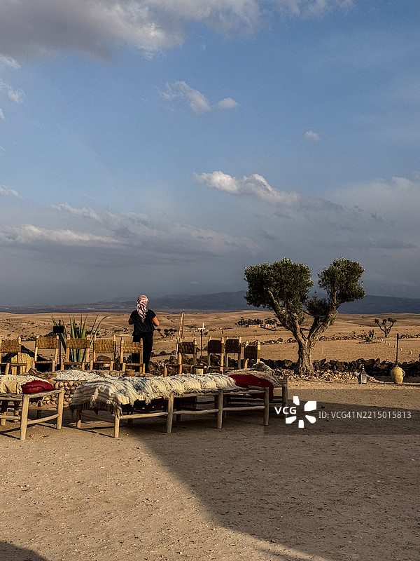 阿加法伊沙漠中的乡村休息区图片素材