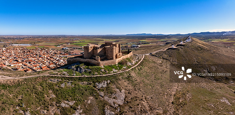 西班牙孔苏埃格拉的历史风车，欧洲图片素材