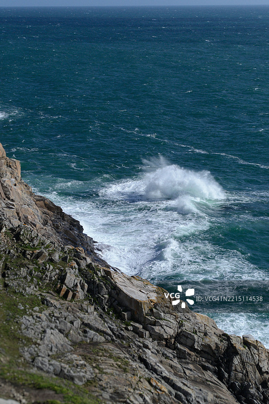 法国布列塔尼，海洋与天空的美丽景色图片素材